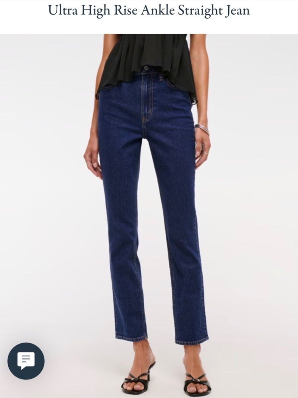 Abercrombie Ultra High Rise Ankle Straight Jean